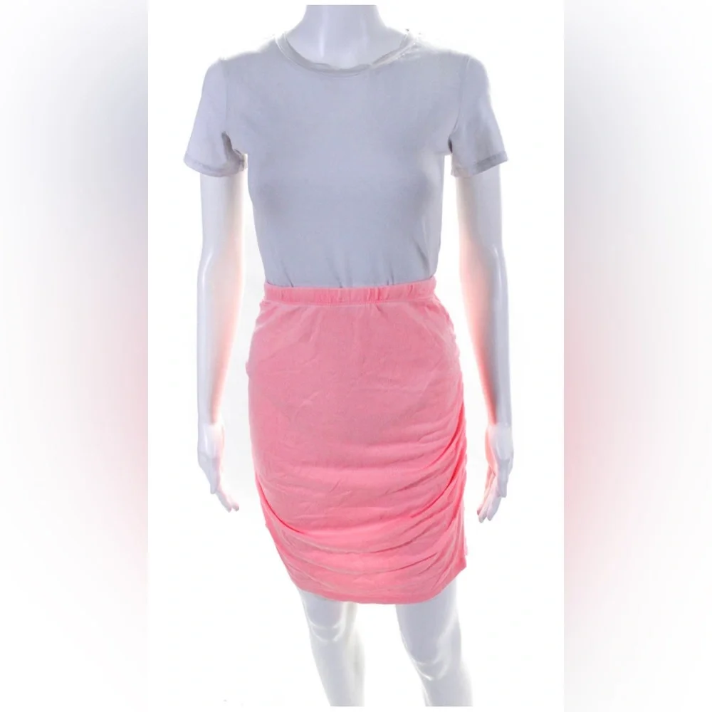 Sundry Womens Ruched Pink Mini Pencil Skirt Size 2 (XS) NWT